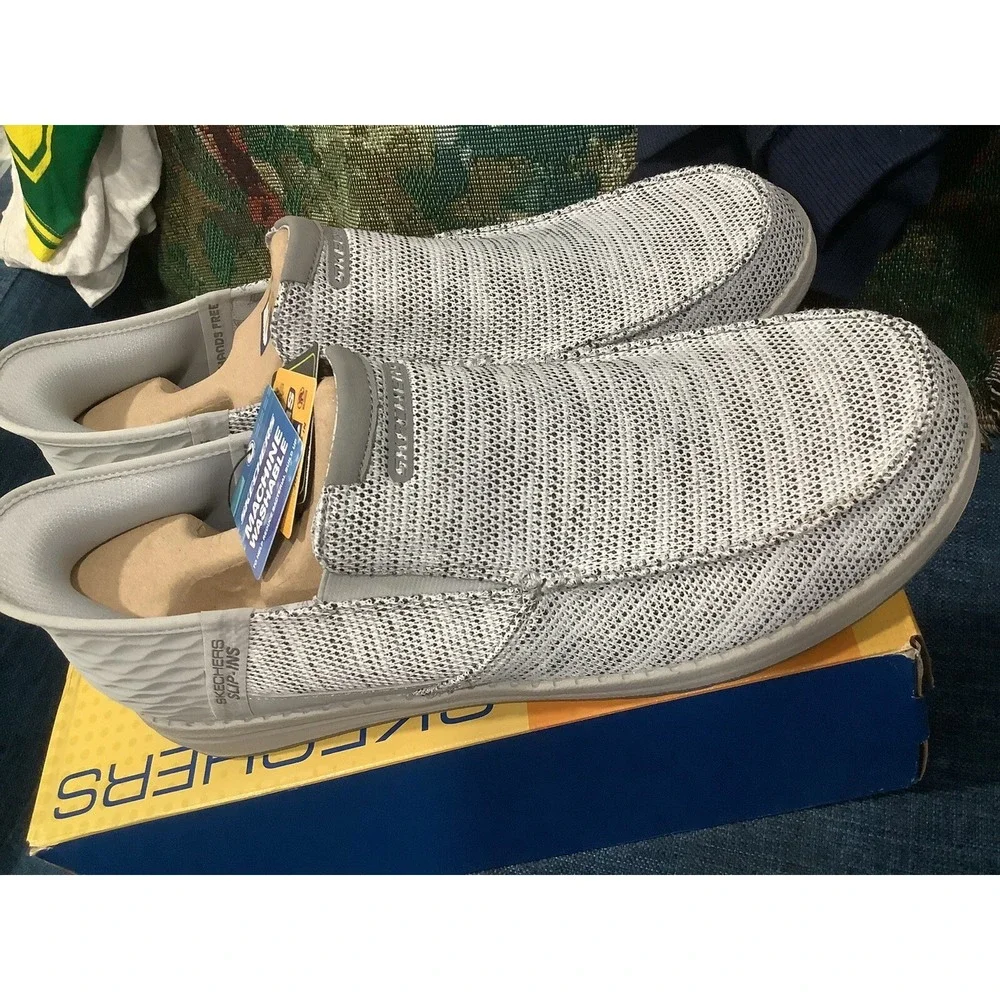 Skechers Hands Free Slip-ins After Burn/Ridgeburn Brown Brand New mens Size 13